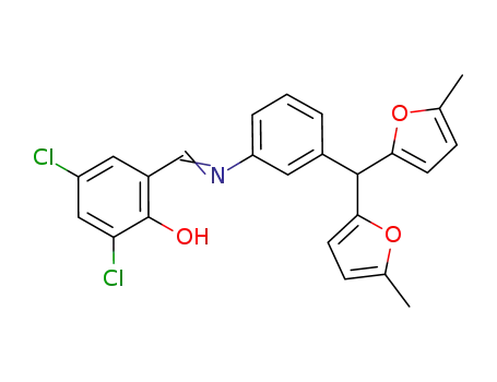 N-(3,5-dichlorosalicylidene)-3-[bis(5-methyl-2-furyl)methyl]aniline
