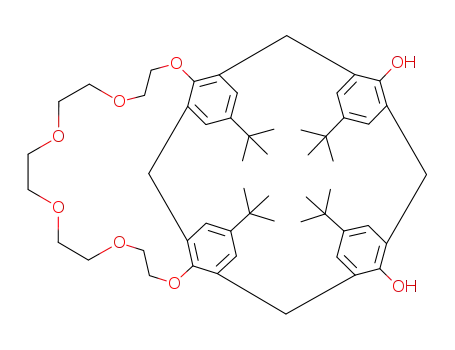 5,11,17,23-tetrakis(1,1-dimethylethyl)-25,26-dihydroxycalix[4]arene-crown-6