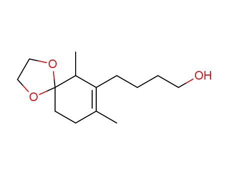 4-(6,8-dimethyl-1,4-dioxaspiro[4,5]dec-7-en-7-yl)butan-1-ol