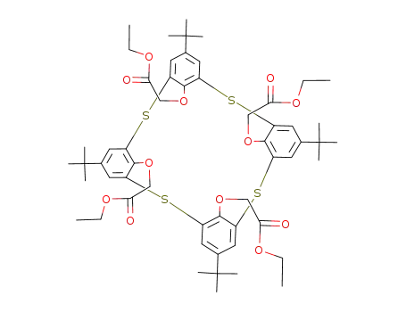 Molecular Structure of 210706-03-9 (4-TERT-BUTYL-1-(ETHOXYCARBONYLMETHOXY)THIACALIX[4]ARENE)