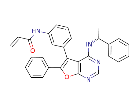 N-[3-(6-phenyl-4-{[(1R)-1-phenylethyl]amino}furo[2,3-d]pyrimidin-5-yl)phenyl]prop-2-enamide