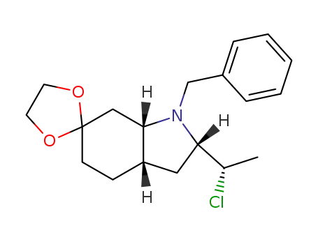 (2S,3aS,7aS)-1-benzyl-2-[(1'S)-1-chloroethyl]octahydroindol-6-one ethylene acetal