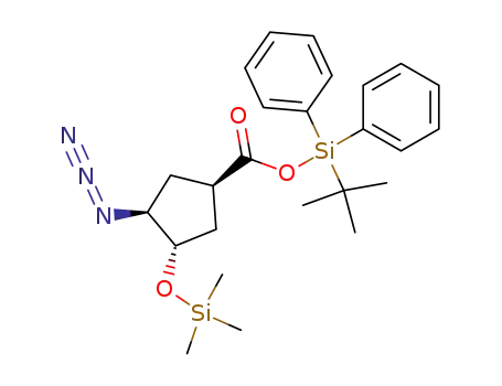 (1R,3S,4S)-3-azido-4-trimethylsilanyloxy-cyclopentane-1-carboxylic acid tert-butyldiphenylsilyl ester