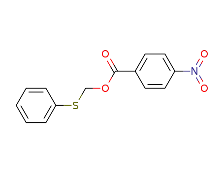 Molecular Structure of 100726-01-0 (4-nitro-benzoic acid-(phenylsulfanyl-methyl ester))