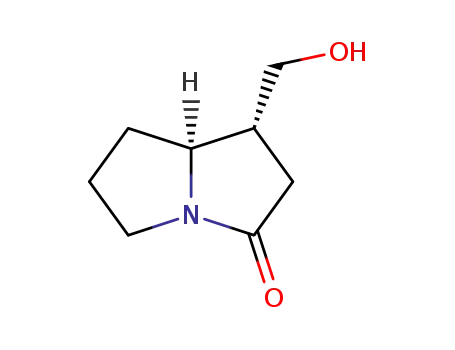 Molecular Structure of 916312-92-0 ((1R,7aS)-1-(hydroxymethyl)-tetrahydro-1H-pyrrolizin-3(2H)-one)