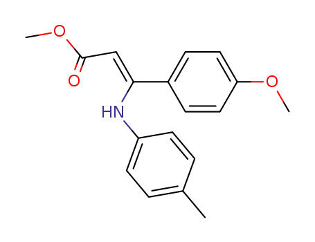 Molecular Structure of 79230-02-7 ((Z)-3-(4-Methoxy-phenyl)-3-p-tolylamino-acrylic acid methyl ester)