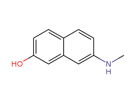 Molecular Structure of 377734-57-1 (2-Naphthalenol, 7-(methylamino)-)