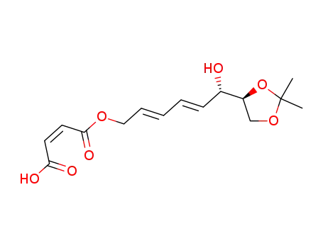 Molecular Structure of 192331-12-7 (2-Butenedioic acid,
mono[(2E,4E,6S)-6-[(4S)-2,2-dimethyl-1,3-dioxolan-4-yl]-6-hydroxy-2,4-
hexadienyl] ester, (2Z)-)