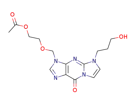 Molecular Structure of 828936-30-7 (9H-Imidazo[1,2-a]purin-9-one,
3-[[2-(acetyloxy)ethoxy]methyl]-3,5-dihydro-5-(3-hydroxypropyl)-)