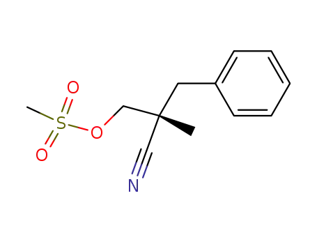 (R)-2-mesyloxymethyl-2-methyl-3-phenylpropionitrile