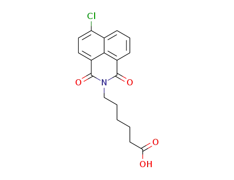Molecular Structure of 181373-34-2 (6-(6-chloro-1,3-dioxo-1H-benzo[de]isoquinolin-2(3H)-yl)hexanoic acid)