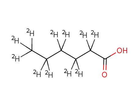 Molecular Structure of 95348-44-0 (HEXANOIC-D11 ACID)