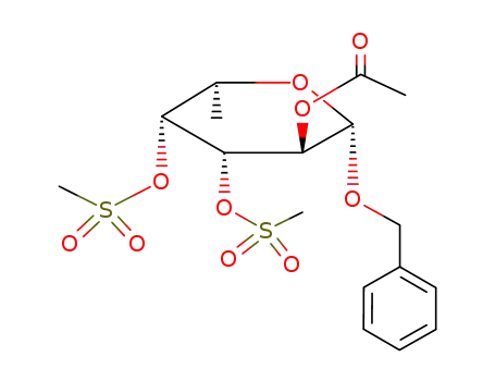 benzyl 2-O-acetyl-3,4-di-O-mesyl-β-L-fucopyranoside