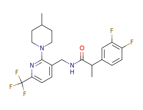 [1,1] 2-(3,4-Difluorophenyl)-N-((2-(4-methylpiperidin-1-yl)-6-(trifluoromethyl)pyridin-3-yl)methyl)propanamide