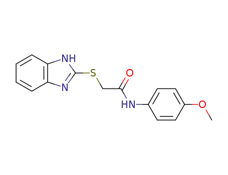 Molecular Structure of 30065-36-2 (2-((1H-benzo[d]imidazol-2-yl)thio)-N-(4-methoxyphenyl)acetamide)