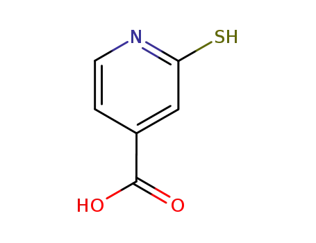 Molecular Structure of 18616-05-2 (2-Mercaptopyridine-4-carboxylic acid)