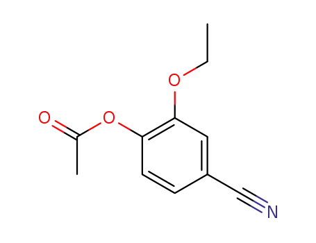 Molecular Structure of 5438-50-6 (4-CYANO-2-ETHOXYPHENYL ACETATE)