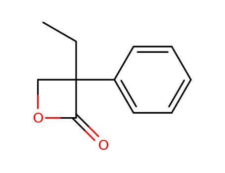 Molecular Structure of 19855-72-2 (2-Oxetanone, 3-ethyl-3-phenyl-)