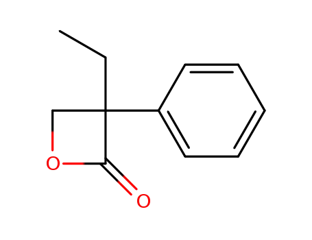 Molecular Structure of 19855-72-2 (2-Oxetanone, 3-ethyl-3-phenyl-)