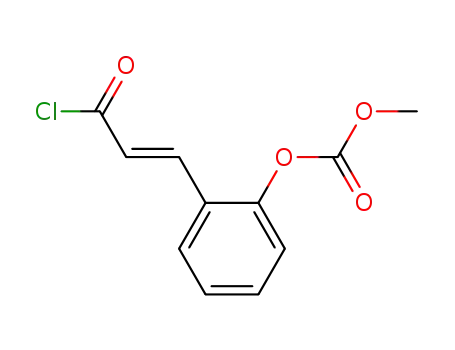 Molecular Structure of 62873-57-8 (Carbonic acid, 2-(3-chloro-3-oxo-1-propenyl)phenyl methyl ester, (E)-)