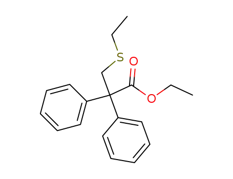 3-ethylsulfanyl-2,2-diphenyl-propionic acid ethyl ester