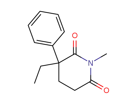 Molecular Structure of 17575-40-5 (3-ethyl-1-methyl-3-phenyl-piperidine-2,6-dione)