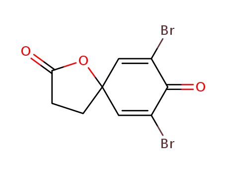 Molecular Structure of 90792-64-6 (7,9-dibromo-1-oxaspiro[4.5]deca-6,9-diene-2,8-dione)