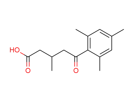 Molecular Structure of 854858-95-0 (3-METHYL-5-OXO-5-(2,4,6-TRIMETHYLPHENYL)VALERIC ACID)
