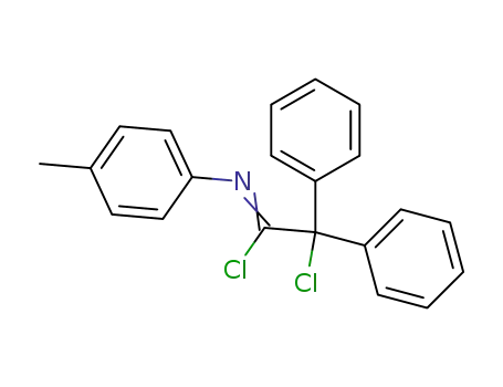 Molecular Structure of 5110-46-3 ((1Z)-2-chloro-N-(4-methylphenyl)-2,2-diphenylethanimidoyl chloride)