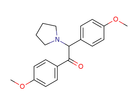 Molecular Structure of 109979-87-5 (4,4'-dimethoxy-α-pyrrolidino-deoxybenzoin)