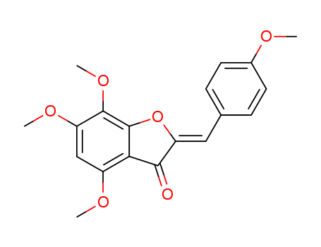 3(2H)-Benzofuranone,4,6,7-trimethoxy-2-[(4-methoxyphenyl)methylene]- cas  5460-76-4