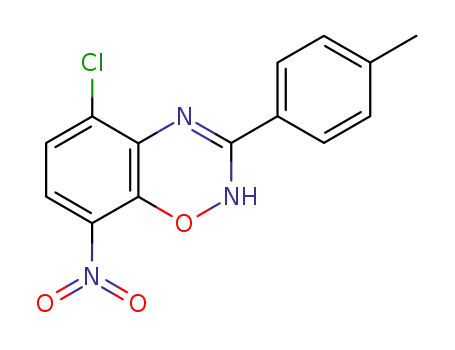 Molecular Structure of 58758-34-2 (2H-1,2,4-Benzoxadiazine, 5-chloro-3-(4-methylphenyl)-8-nitro-)