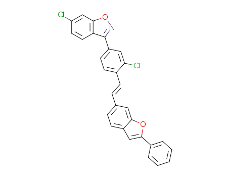 6-chloro-3-{3-chloro-4-[<i>trans</i>-2-(2-phenyl-benzofuran-6-yl)-vinyl]-phenyl}-benzo[<i>d</i>]isoxazole
