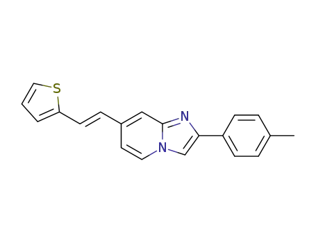 Imidazo[1,2-a]pyridine, 2-(4-methylphenyl)-7-[2-(2-thienyl)ethenyl]-