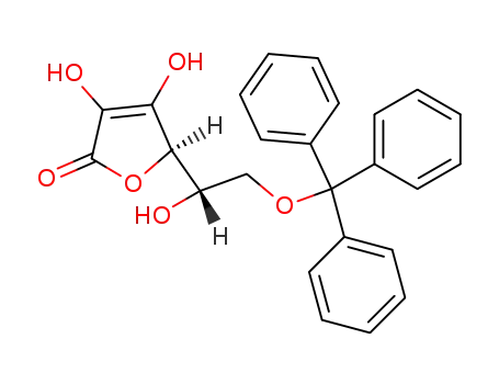 Molecular Structure of 135067-82-2 ((<i>R</i>)-3,4-dihydroxy-5-((<i>S</i>)-1-hydroxy-2-trityloxy-ethyl)-5<i>H</i>-furan-2-one)