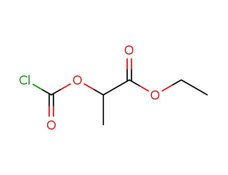 Molecular Structure of 33564-95-3 (Propanoic acid, 2-[(chlorocarbonyl)oxy]-, ethyl ester)