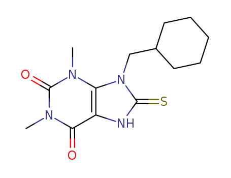 1H-Purine-2,6-dione,9-(cyclohexylmethyl)-3,7,8,9-tetrahydro-1,3-dimethyl-8-thioxo- cas  7465-31-8