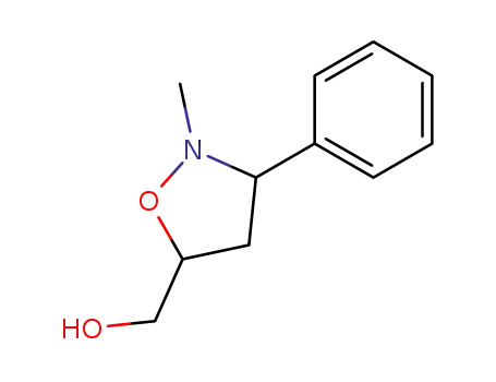 Molecular Structure of 19345-02-9 ((2-METHYL-3-PHENYLTETRAHYDRO-5-ISOXAZOLYL)METHANOL)
