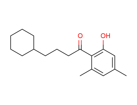 Molecular Structure of 854866-87-8 (4-cyclohexyl-1-(2-hydroxy-4,6-dimethyl-phenyl)-butan-1-one)