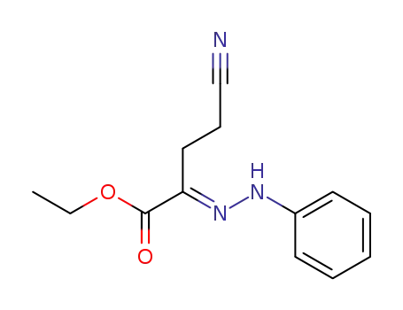 4-cyano-2-((<i>E</i>)-phenylhydrazono)-butyric acid ethyl ester