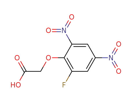 Molecular Structure of 2923-59-3 ((2-fluoro-4,6-dinitrophenoxy)acetic acid)