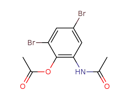 2-acetoxy-1-acetylamino-3,5-dibromo-benzene