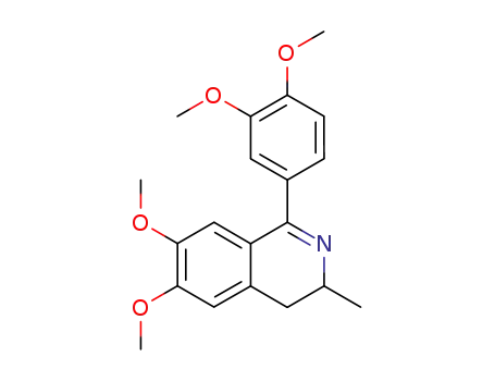 Molecular Structure of 109979-90-0 (1-(3,4-dimethoxy-phenyl)-6,7-dimethoxy-3-methyl-3,4-dihydro-isoquinoline)
