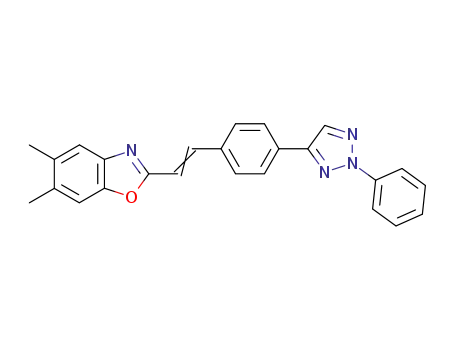 Benzoxazole,
5,6-dimethyl-2-[2-[4-(2-phenyl-2H-1,2,3-triazol-4-yl)phenyl]ethenyl]-
