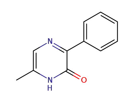 Molecular Structure of 67341-53-1 (2(1H)-Pyrazinone, 6-methyl-3-phenyl-)