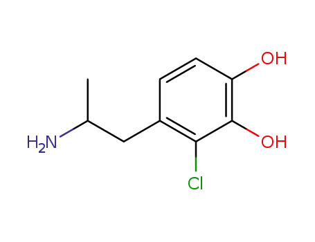 Molecular Structure of 806596-38-3 (1,2-Benzenediol, 4-(2-aminopropyl)-3-chloro- (9CI))