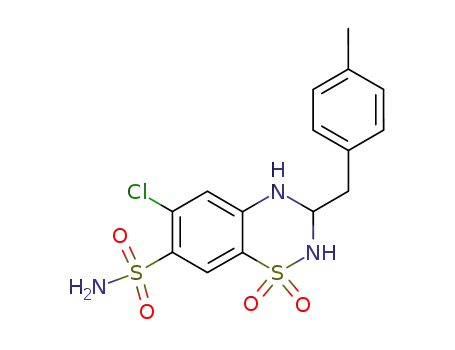 6-chloro-3-(4-methyl-benzyl)-1,1-dioxo-1,2,3,4-tetrahydro-1λ<sup>6</sup>-benzo[1,2,4]thiadiazine-7-sulfonic acid amide