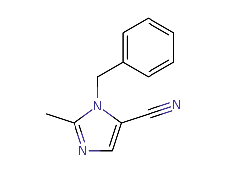 Molecular Structure of 19276-04-1 (1-benzyl-2-methyl-1H-imidazole-5-carbonitrile)
