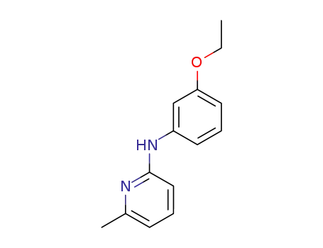 Molecular Structure of 109688-62-2 ((3-ethoxy-phenyl)-(6-methyl-[2]pyridyl)-amine)