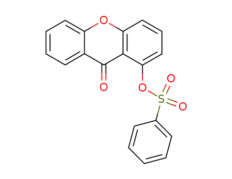 Molecular Structure of 101880-54-0 (1-benzenesulfonyloxy-xanthen-9-one)